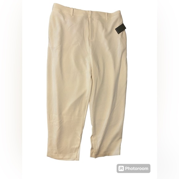 Women’s dress pants by Eloquii NWT Size 18 Ivory Color - Picture 1 of 4
